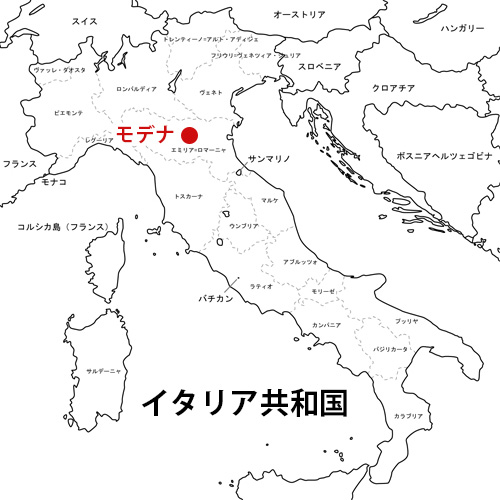 イタリアモデナの地図