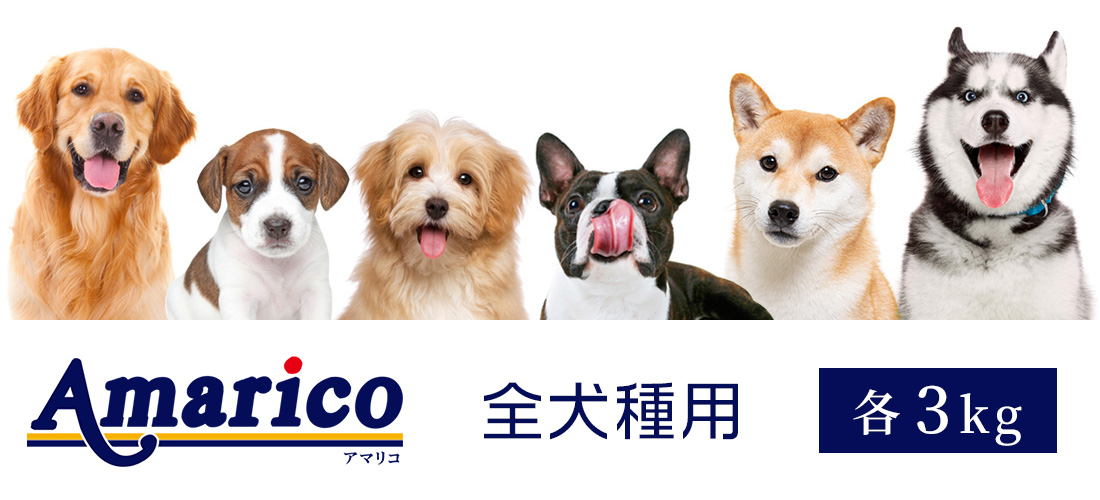 Amarico ドッグフード 全犬種用 6種類のわんちゃん
