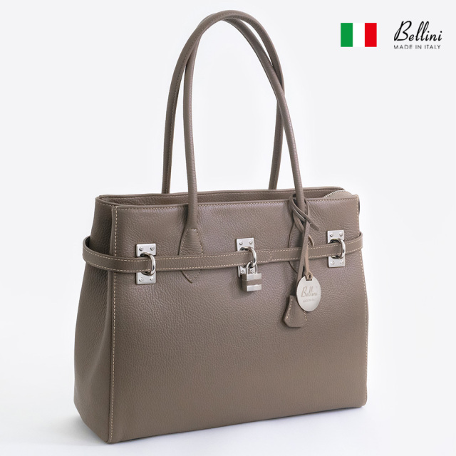 Bellini イタリア製 本革ハンドバッグ アンサノサッチェル トープ カーフレザー 牛革 ベリーニ レディース HANDBAG ANSANO SATCHEL Made in Italy F8222ANM