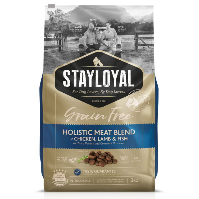 STAYLOYAL ステイロイヤル 穀物フリー ドッグフード チキン・ラム・フィッシュ 3kg 小型～中型犬 全ライフステージ犬用