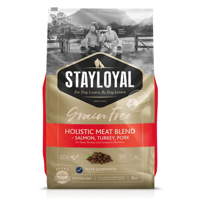 STAYLOYAL ステイロイヤル 穀物フリー ドッグフード サーモン・ターキー・ポーク 3kg 全ステージ犬用