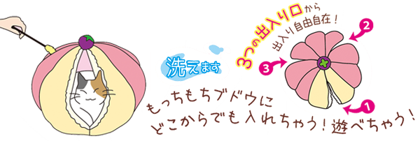 猫 キャットハウス ニャンとももぐる実ケーキ ブドウ ペッツルート 活用方法