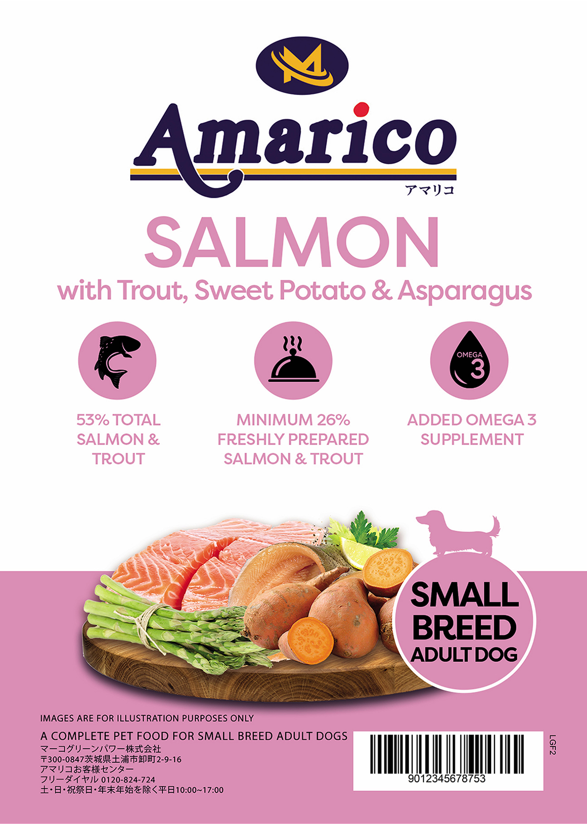 AmariAmarico グレインフリー サーモン 小型犬 成犬用2kg